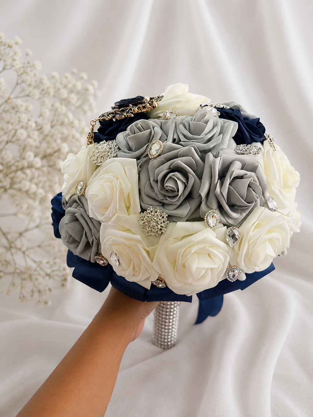 Luxury Navy Blue Bridal Bouquet
