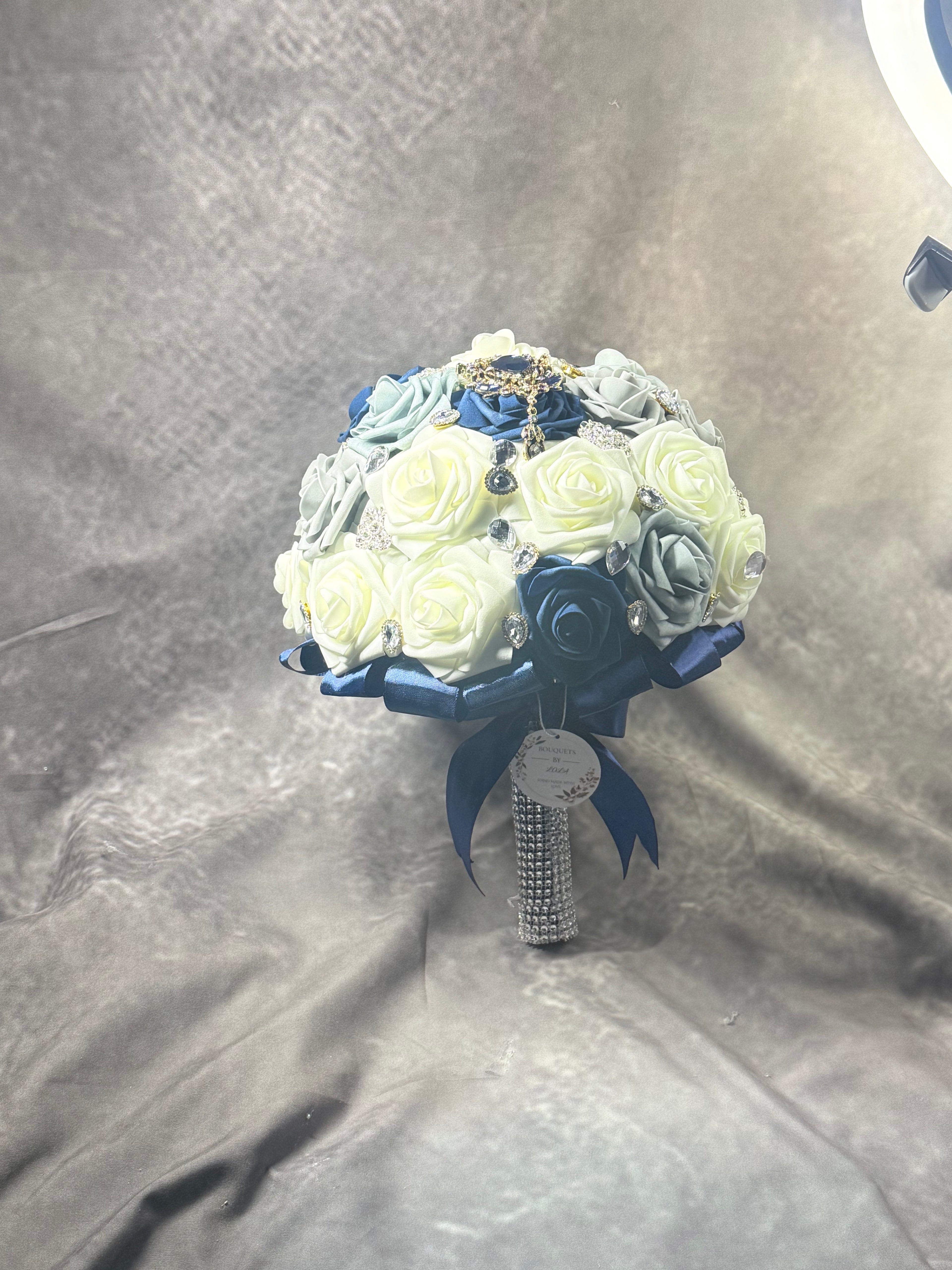 Luxury Navy Blue Bridal Bouquet
