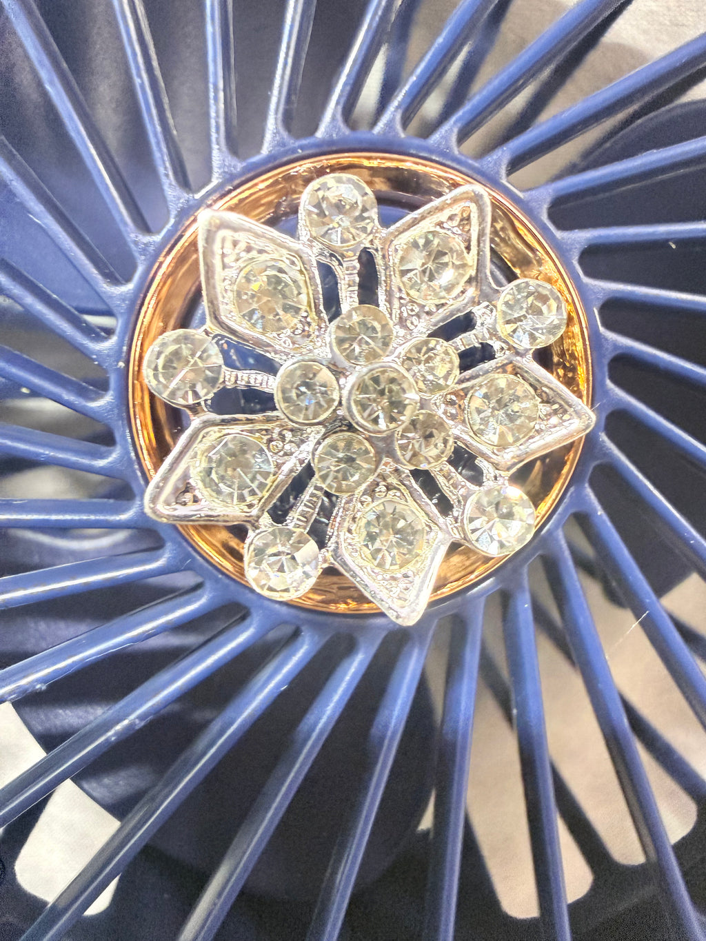 Luxury Bridal Handheld Fan – White or Navy Crystal Fan