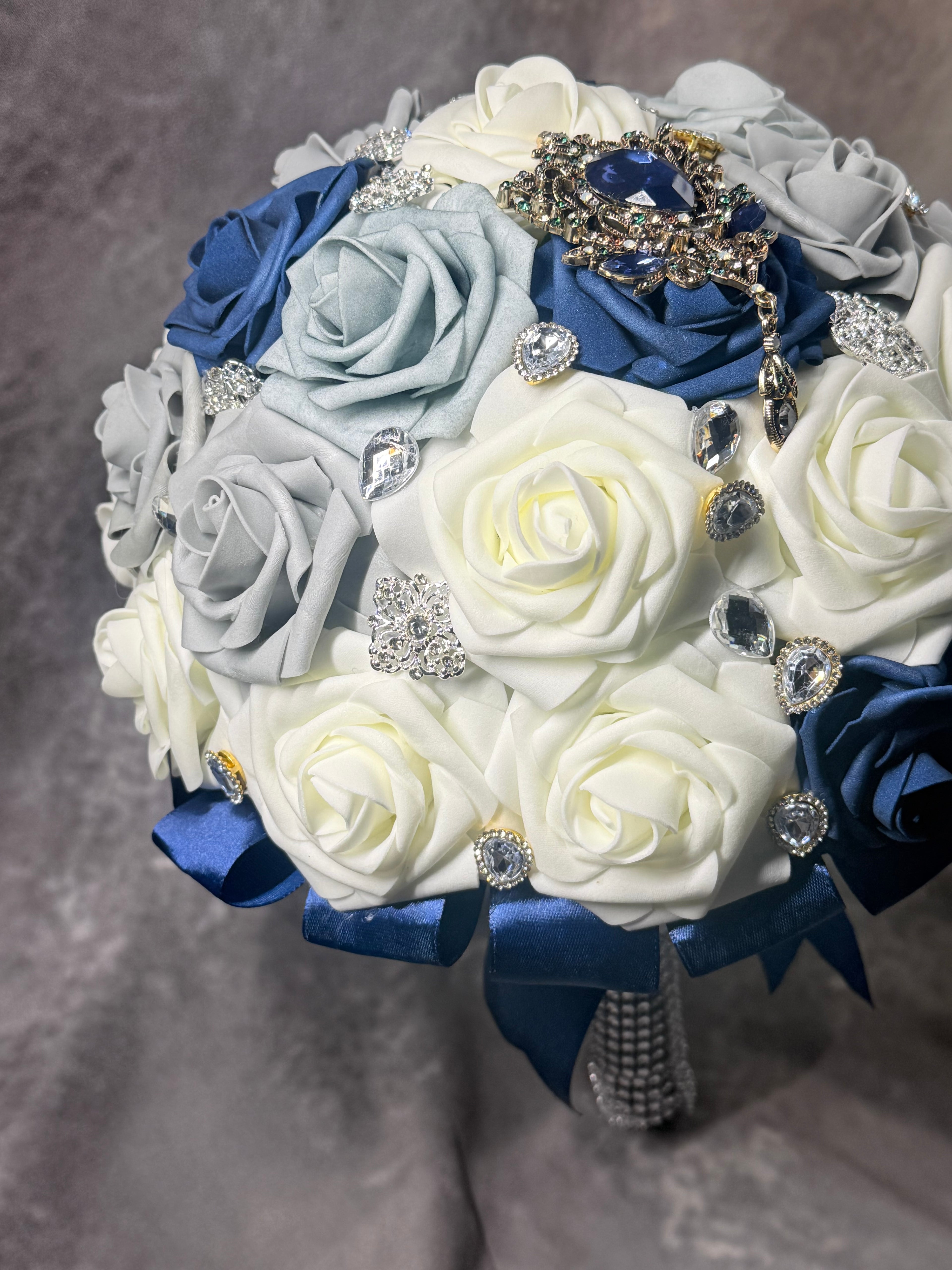 Luxury Navy Blue Bridal Bouquet